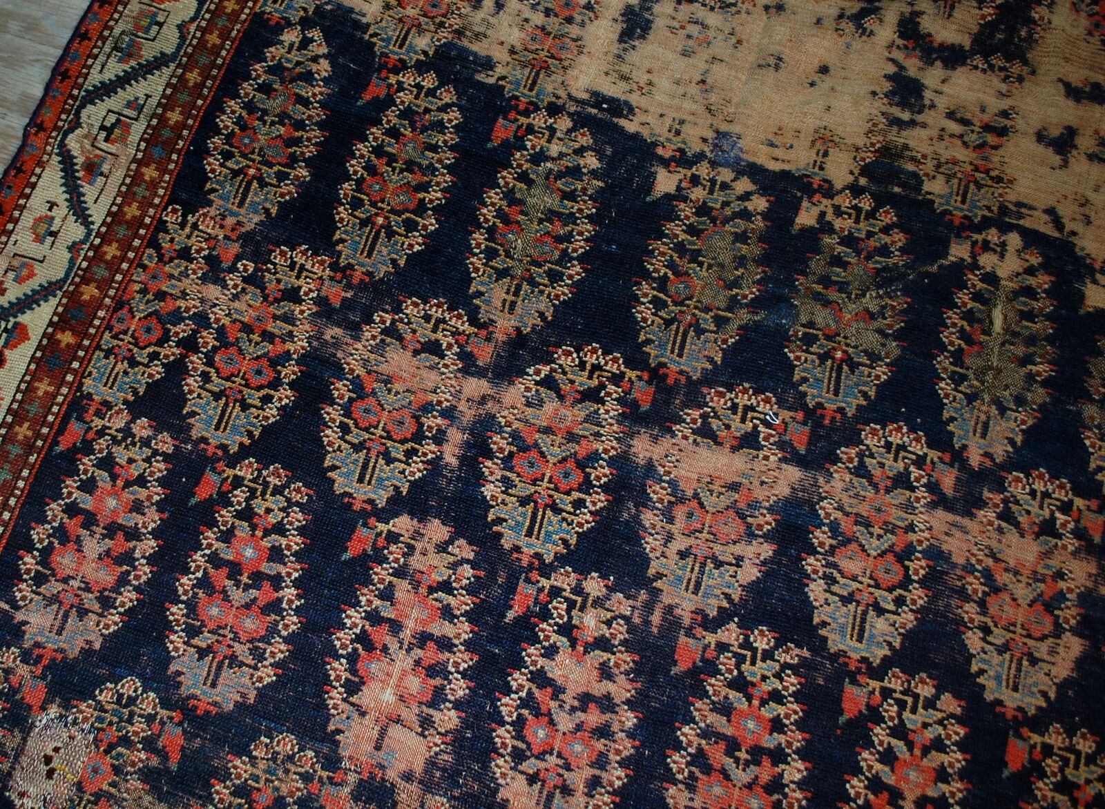 Tapis couloir antique fait main collectible du Nord-Ouest persan 5,2' x 10,7' (158 cm x 326 cm) années 1830 - 1B549