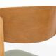 Chaise bistrot style scandinave chêne et vert
