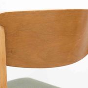 Scandinavian style bistro chair in oak and green