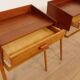 Ensemble de tables de chevet vintage danoises | Teck et chêne | Vintage