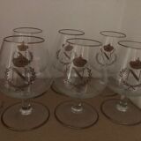 Set of 6 Napoléon cognac glasses