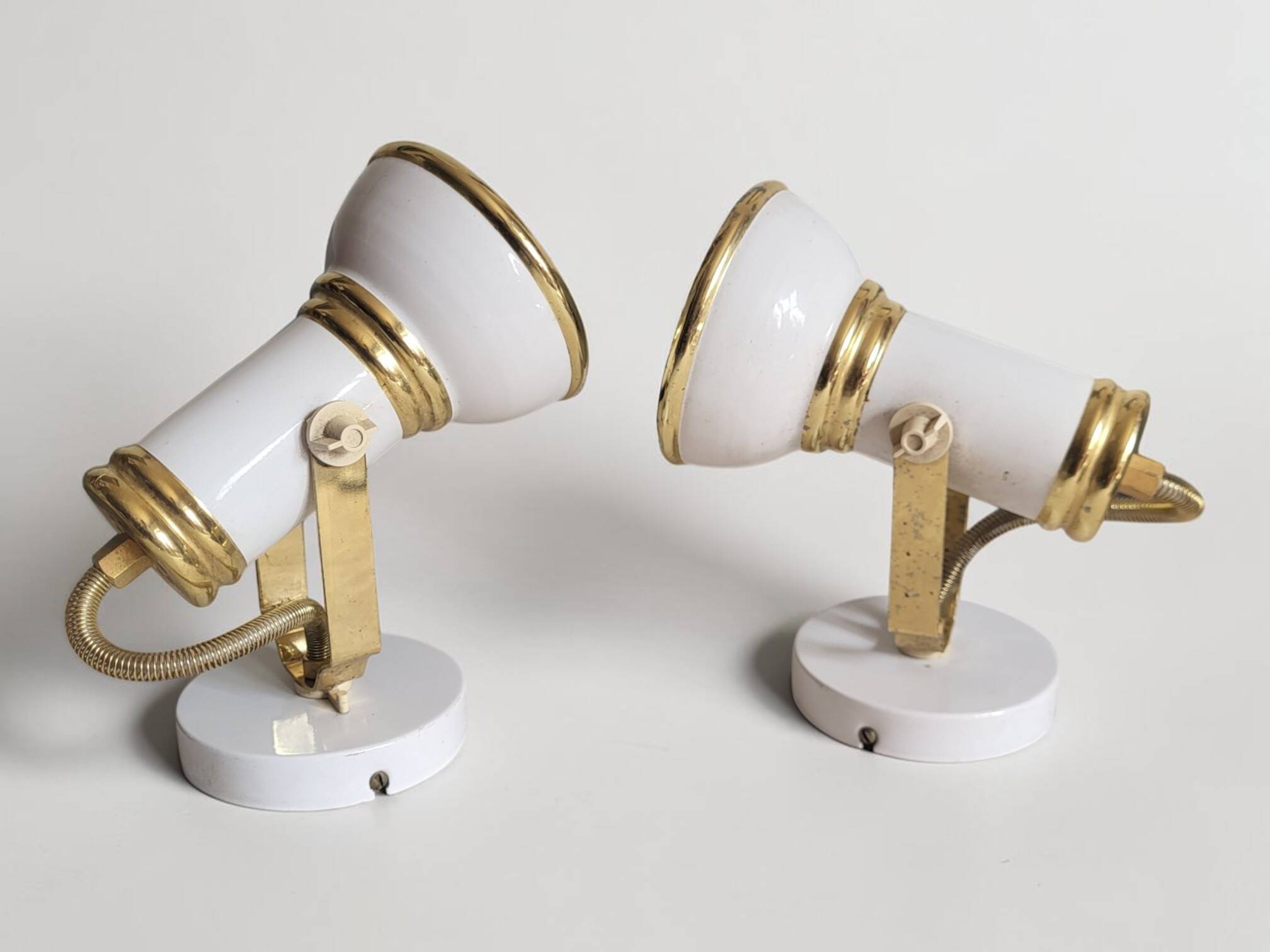 Space Age wall lights pair from the 1970s.