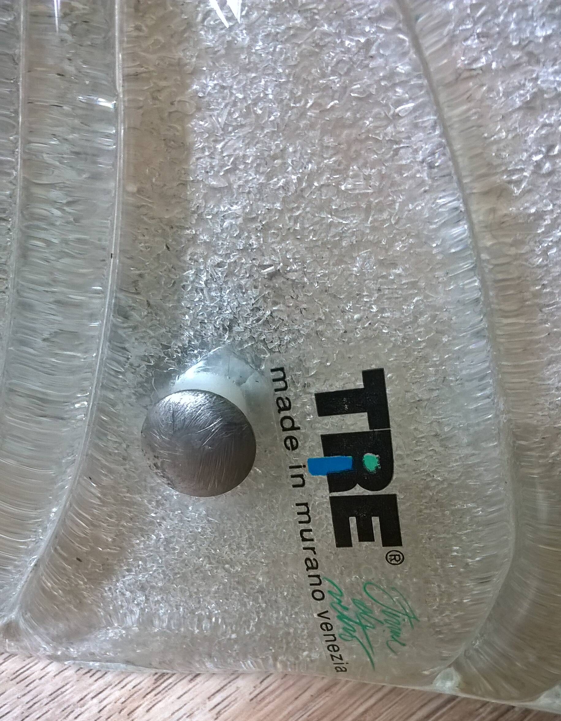 Vintage Murano glass wall lamp by TRE Venezia Italy 1980s