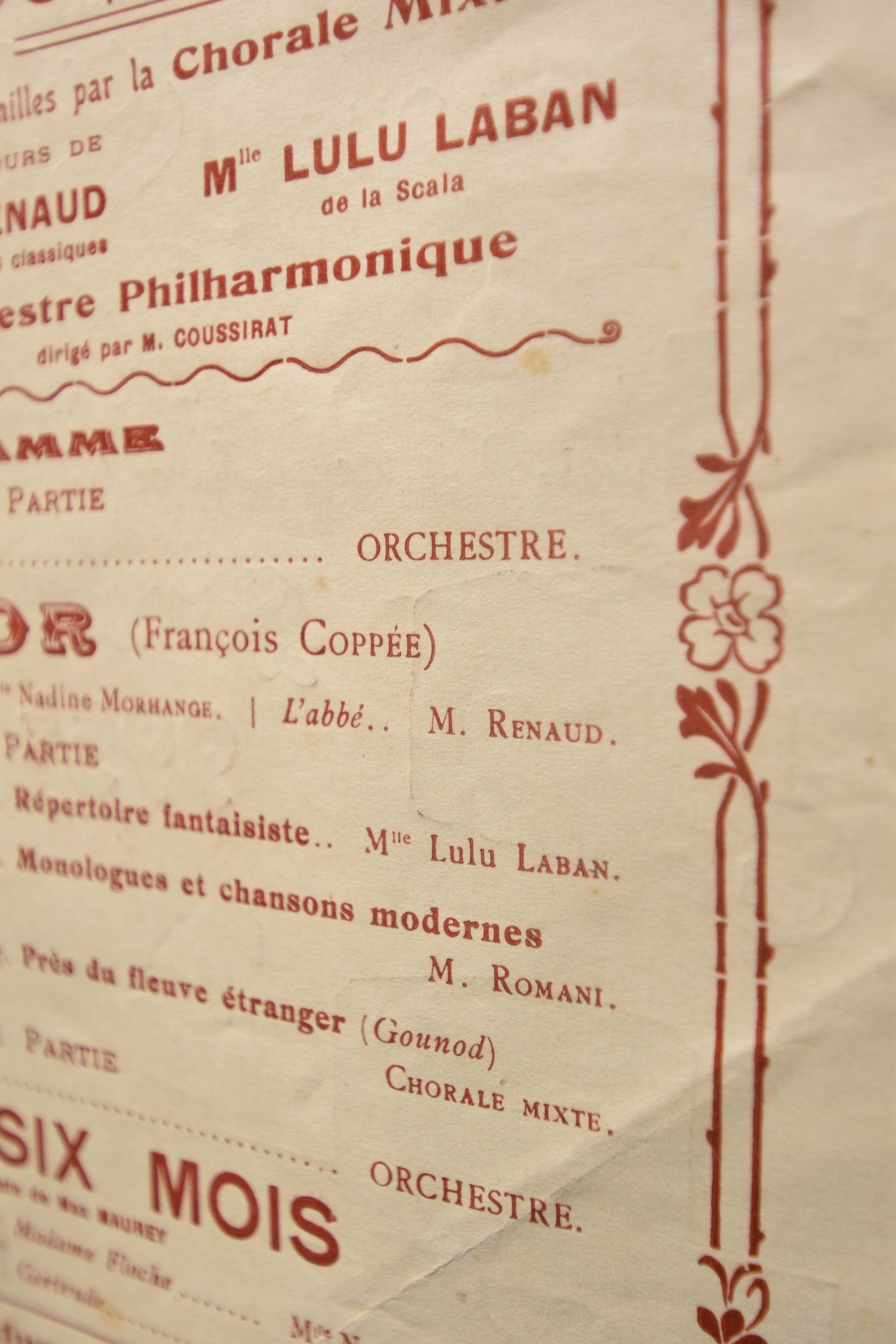 Poster "Grand Concert" - City of Saint-Macaire - 1934