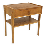 Scandinavian oak bedside table, Sweden, 1950.