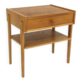 Scandinavian oak bedside table, Sweden, 1950.