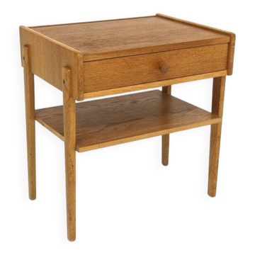 Table de chevet scandinave en chêne, Suède, 1950