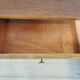 pair of bedsides of the 50s/60s, oak, compass feet