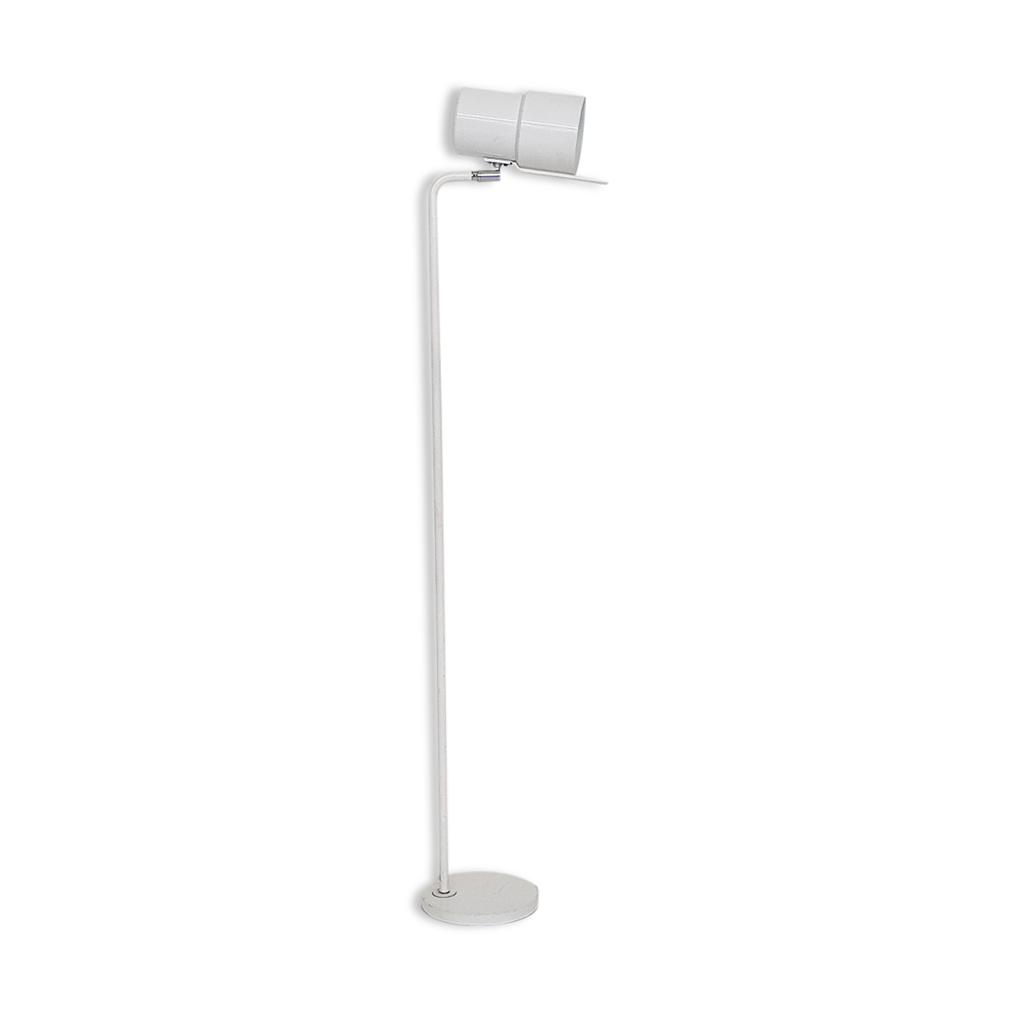 White metal floor lamp, 1960's