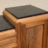 Parisian art deco buffet walnut brut massive 1920