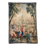 Tapisserie, scène champêtre, laine et soie, XVIIIème siècle