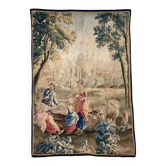 Tapisserie, scène champêtre, laine et soie, XVIIIème siècle