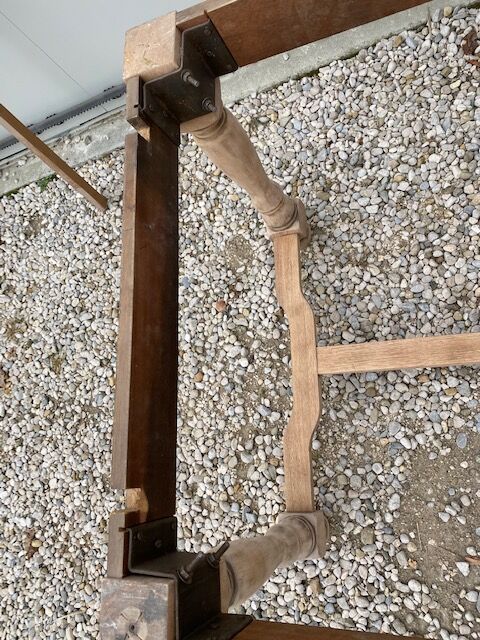 Sanded farmhouse table extension up to 2.54m