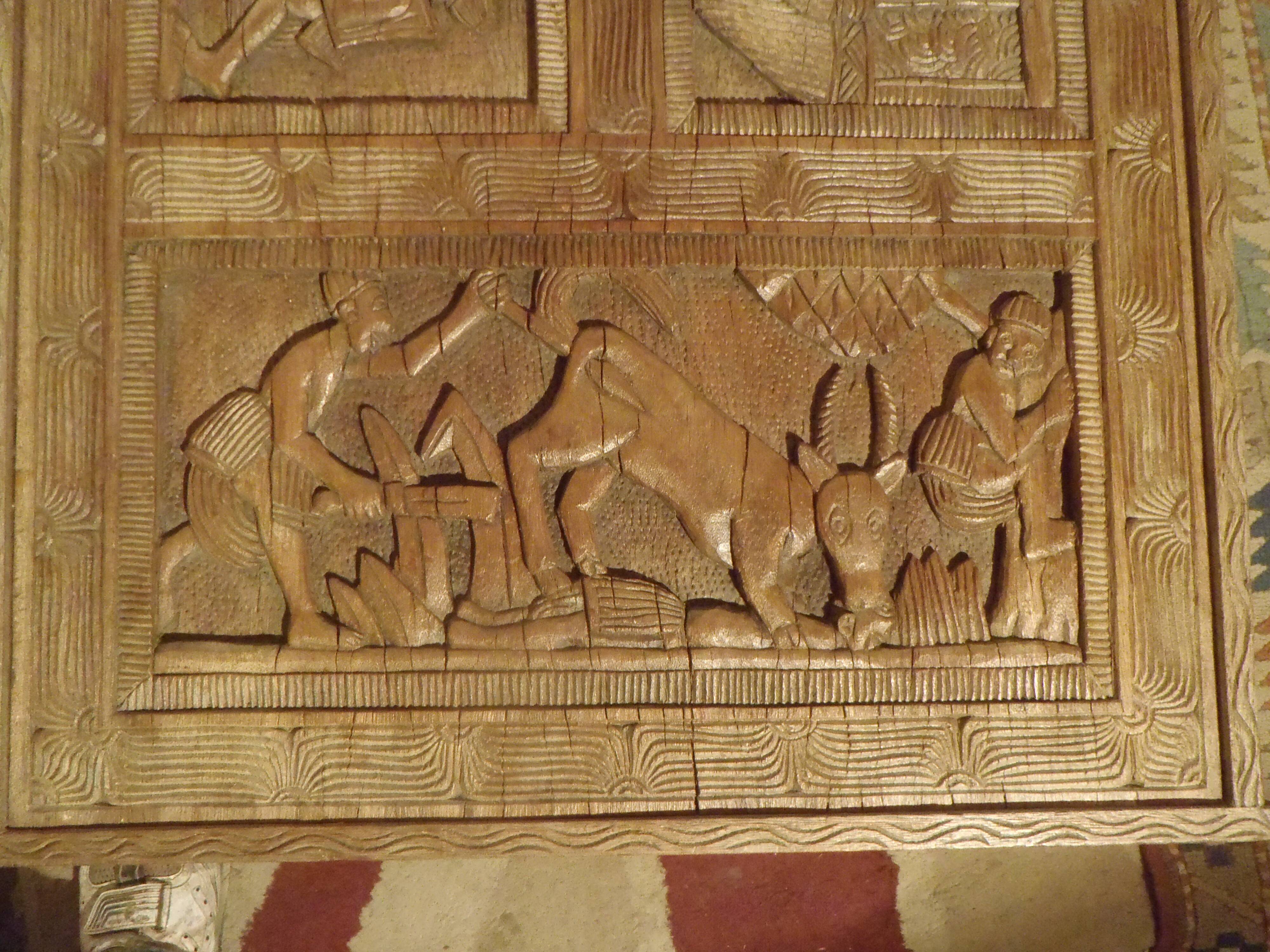 Indonesian table entirely hand carved