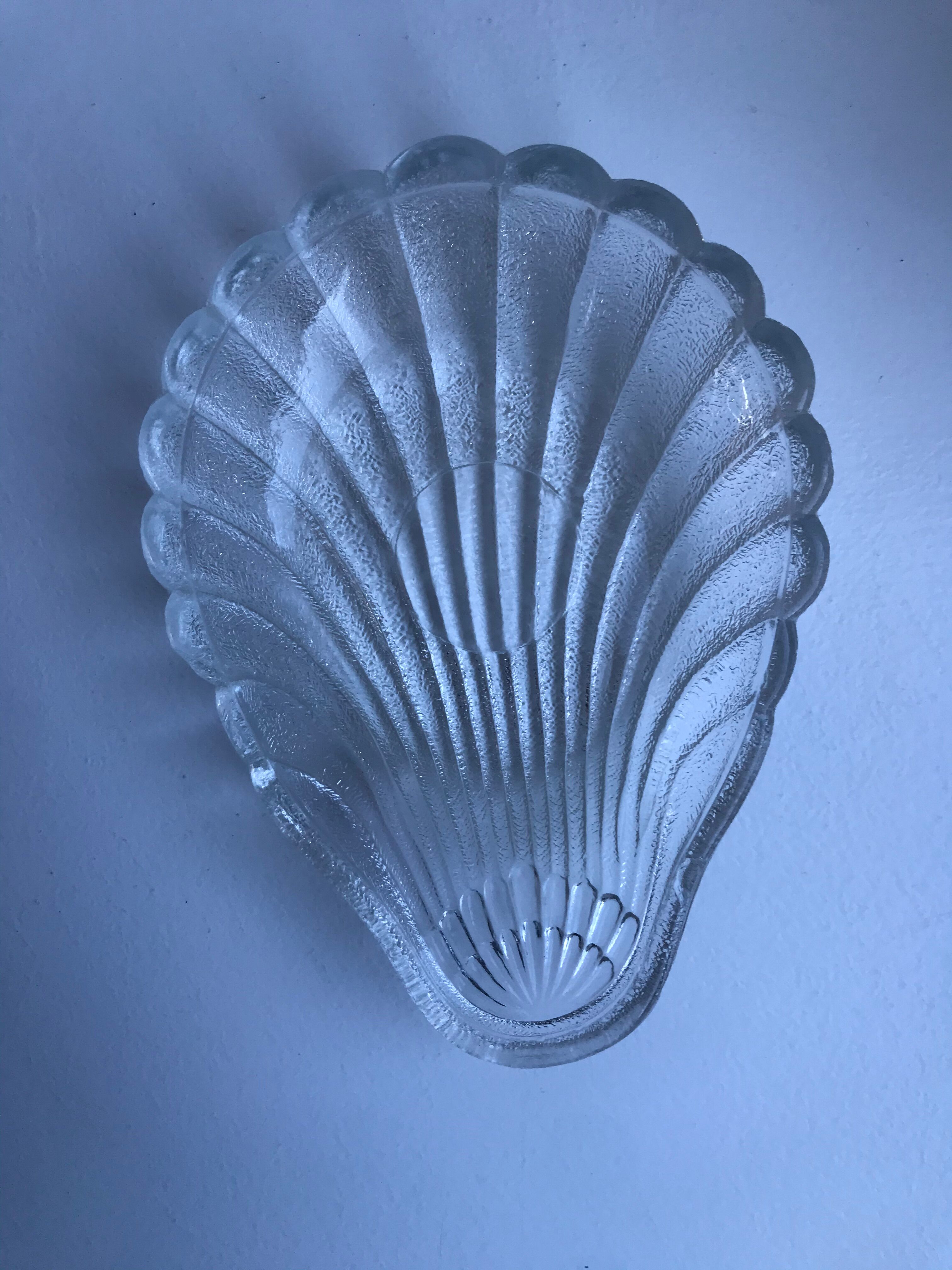 Glass shell pouch tray 70s