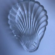 Vide-poche coquillage en verre années 70