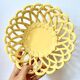 Coupe tressée céramique jaune  (23 cm)