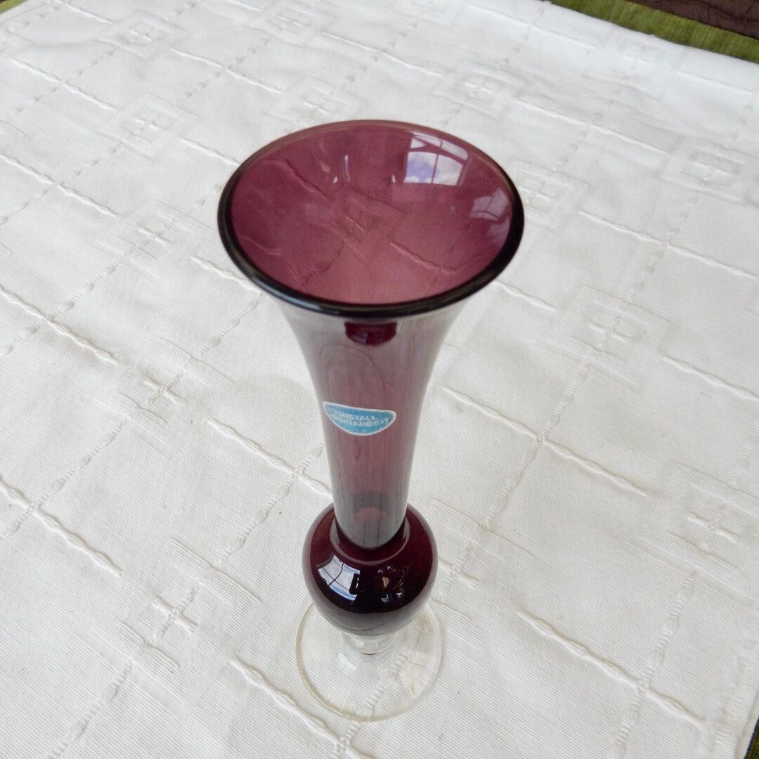 Purple crystal vase