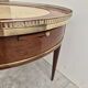 Louis XVI style mahogany bouillotte table in marquetry and bronze