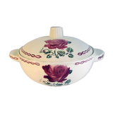 Badonviller tureen pot with red roses