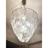 Contemporary Modern Clear "Petals" Glass Chandelier