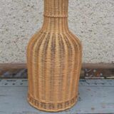 Vintage wicker bottle vase