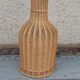 Vase bouteille vintage en osier
