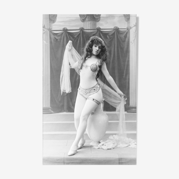 Photo de danseuse 1900 femme nue papier  baryté 300g format 30x45