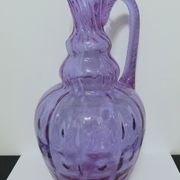 Vase pichet en verre d'empoli hauteur 31cm
