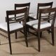 Set of 4 modernist chairs in oak and boucle fabric - 1940