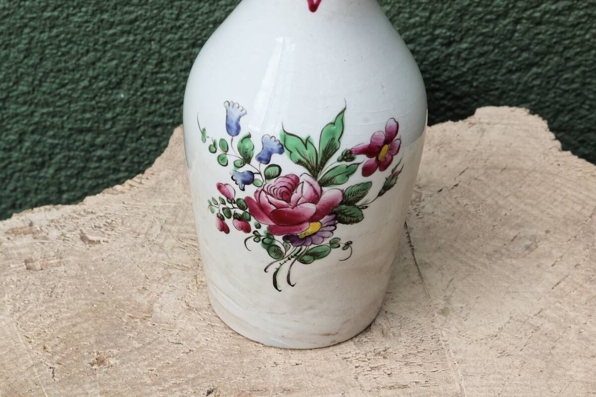 Vinegar burette in Lunéville earthenware, 19th century