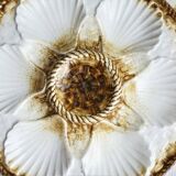 Set of 2 Longchamp oyster plates, vintage shell plates.
