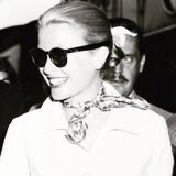 Mid-Century Modern Table Lamp in Brass with Vintage Gucci Shade