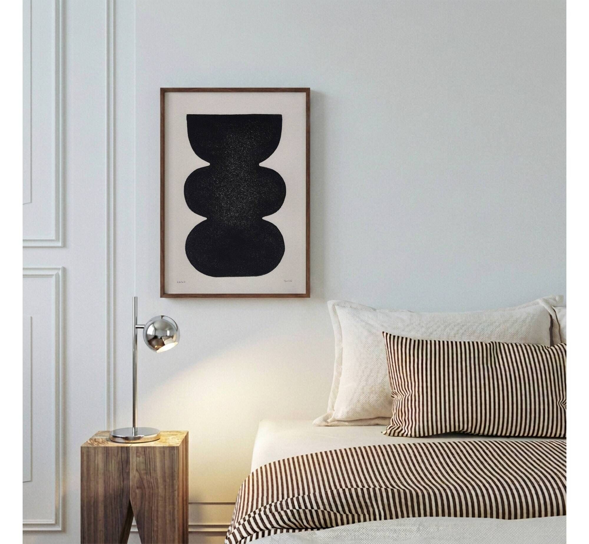 art print after an abstract painting signed Eawy