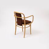 Set o 4 bentwood chairs in brown velvet by TON