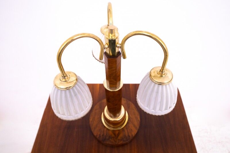 Art Deco table lamp, Poland, 1940s. After renovation.