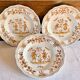 6 Longchamp soup plates Moustier Olérys decor