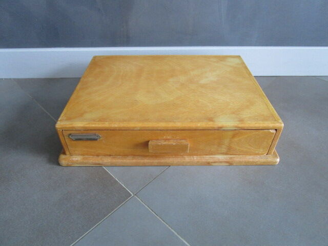 Old wooden administrative storage drawer block