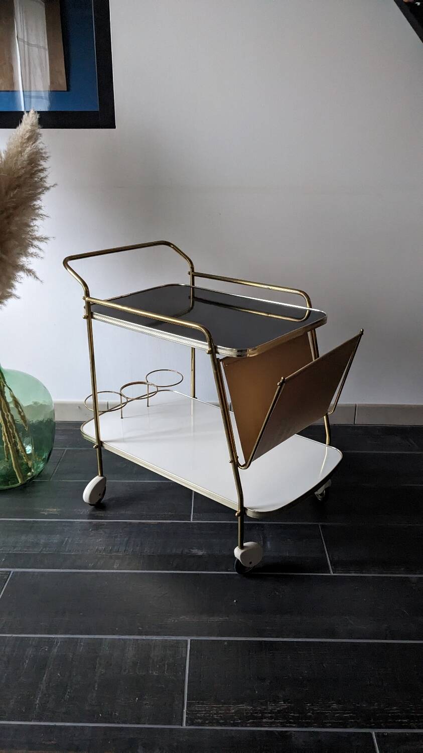 Vintage bar cart