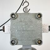 Industrial explosion proof lamp with aluminium shade from polam, 1970s