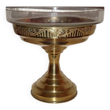 Art deco brass fruit bowl