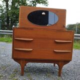 Scandinavian teak dressing table chest of drawers