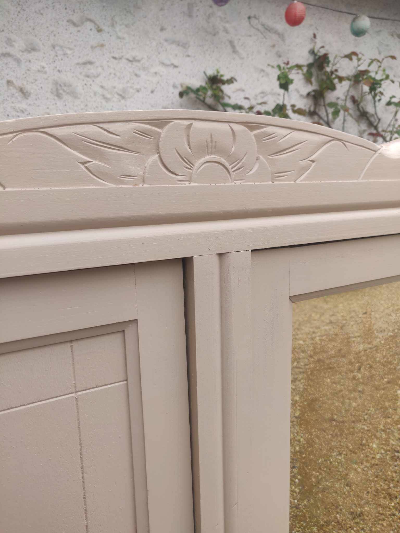 Beige art deco wardrobe