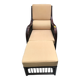 Rattan armchair and footrest