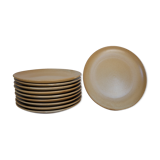 Set of 10 flat sandstone plates