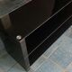 Low cabinet 1 shelf in black tempered glass for TV or other