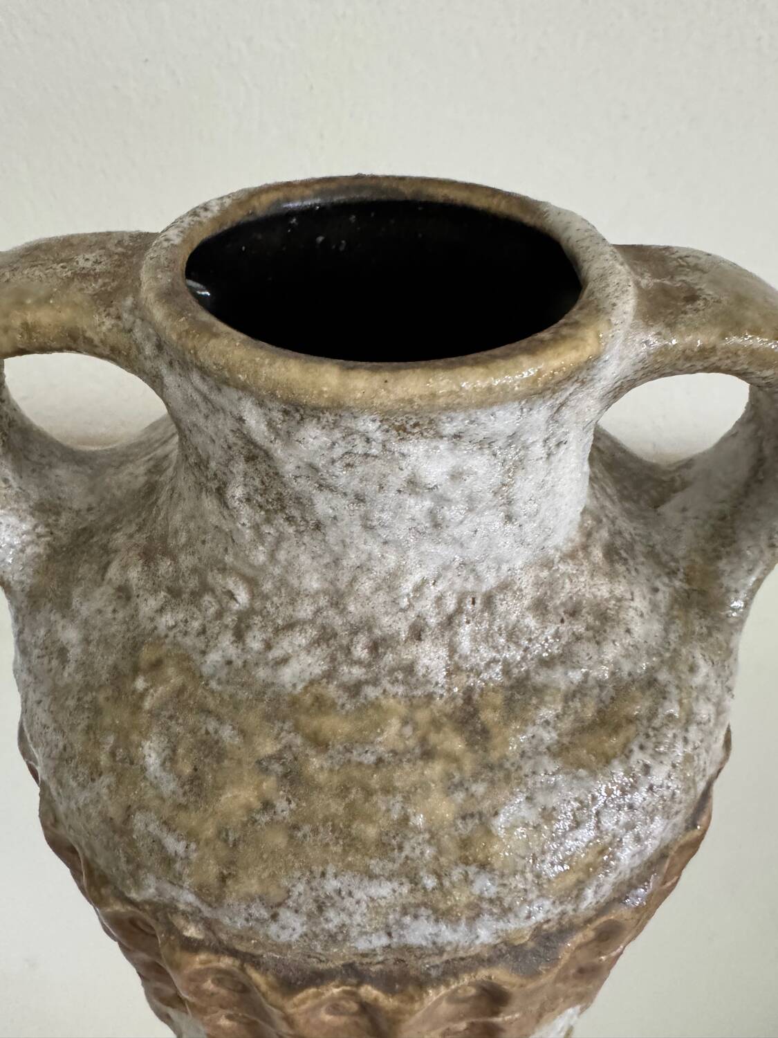 German ceramic vase with handles from the 60s