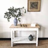 Shabby chic wooden console