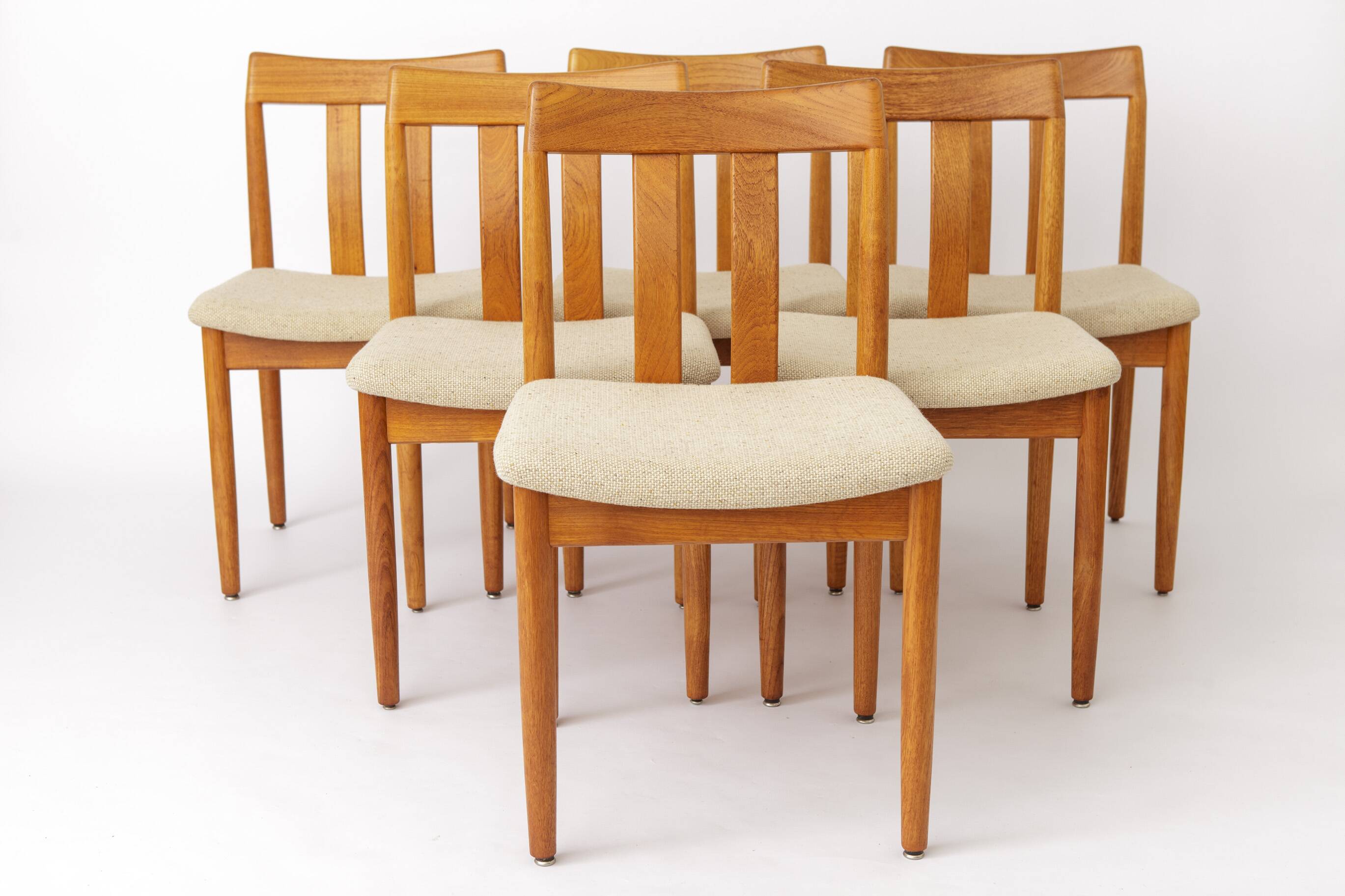 Set of 6 Vintage Danish Teak Dining Chairs by Vamdrup Stolefabrik, 1960s
