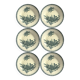 Set of 6 antique flat plates – Saint-Amand “Margot” model